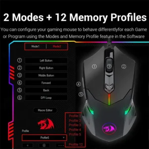 Redragon M601 Centrophorus2 RGB Gaming Mouse